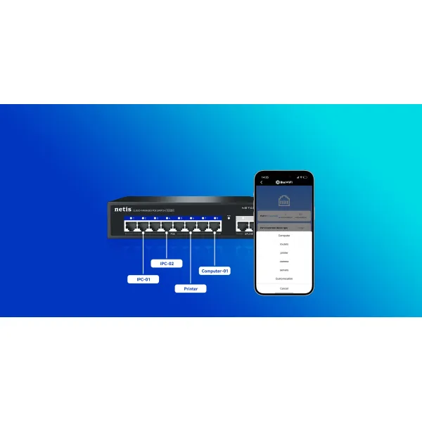 NETIS POE SWITCH 8FE POE+2FE Cloud Managed POE Switch P210EM