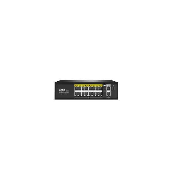 NETIS GIGABIT POE SWITCH 16-Port Gigabit PoE + 2GE Uplink P116GC
