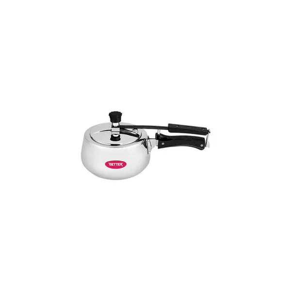 Better Steelux Triply Pressure Cooker Contura | Stainless Steel 304 | Induction Friendly | 5‑Year Warranty Size 1.5L