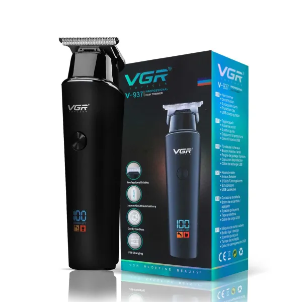 VGR V‑937 Professional Corded & Cordless Hair Trimmer | Precision Grooming | USB‑C Charging