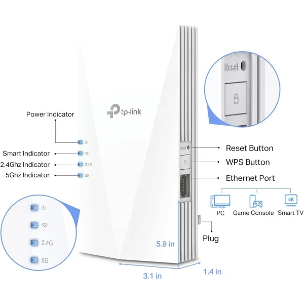 Tplink Wifi 6 Range Extender / Repeater AX1500 