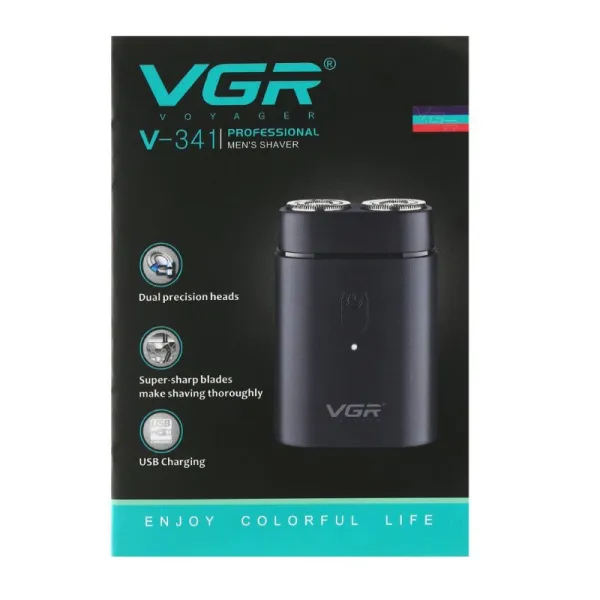 VGR V‑341 Portable Waterproof Reciprocating Beard Trimmer | Compact & Travel‑Friendly | 90‑Minute Runtime