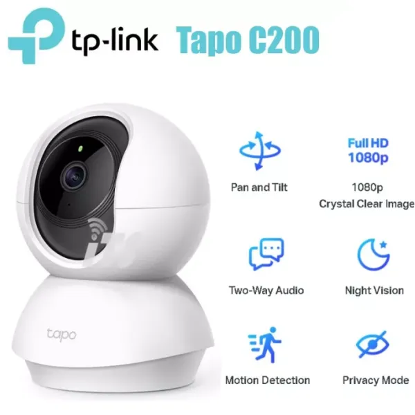 TP Link Tapo C200 Pan Tilt Home Security WiFi CCTV Camera 1080P 2-Way Audio