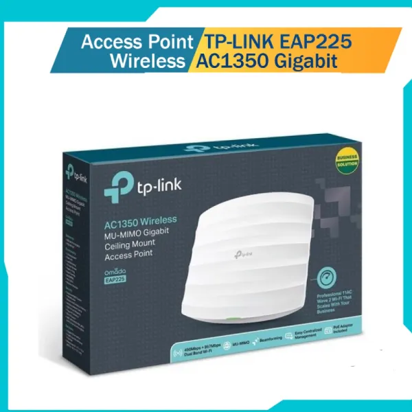 TP-Link EAP-225 EAP225 AC1350 Wireless MU-MIMO Gigabit Ceiling Mount Access Point