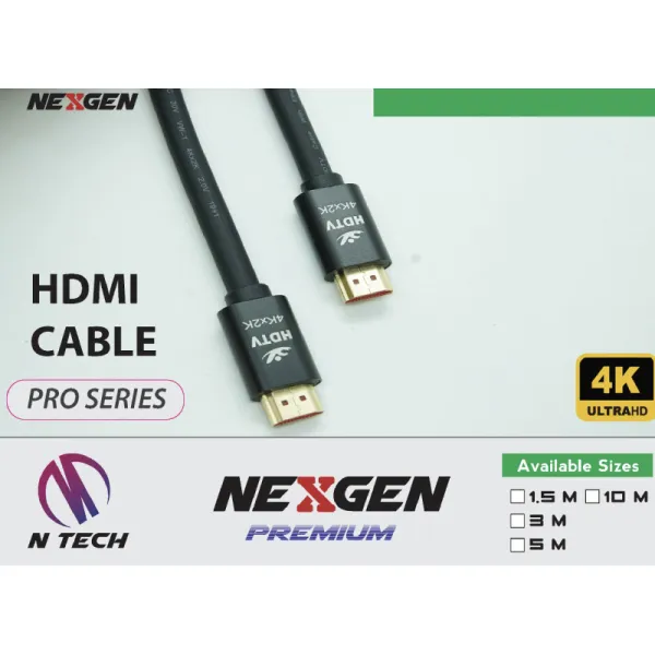Nexgen HDMI Cable Pro Series 4k 1.5,3,5,10m
