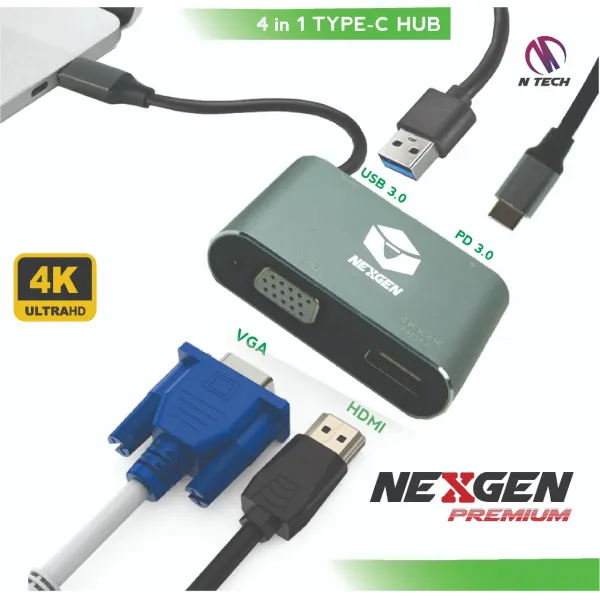 NexGen Type C Hub (4 in 1)