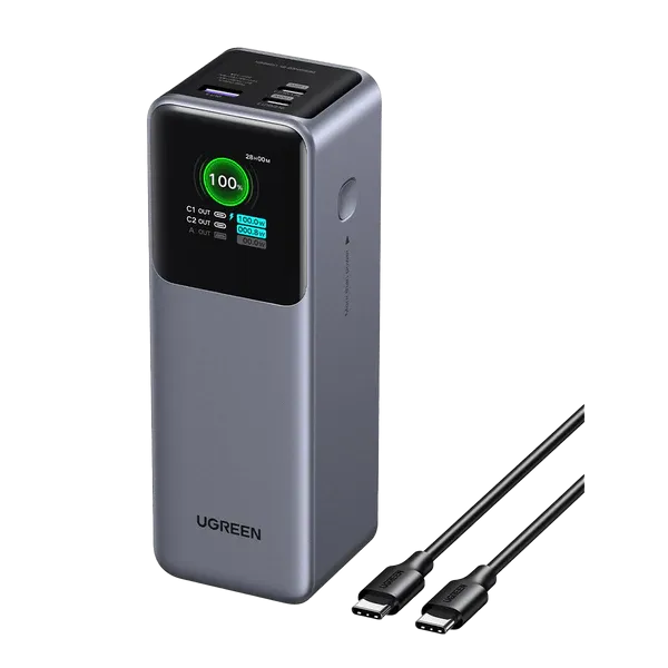 UGREEN Nexode Power Bank 25000mAh 200W | PD 3.1 Flash Charging | Smart TFT Display