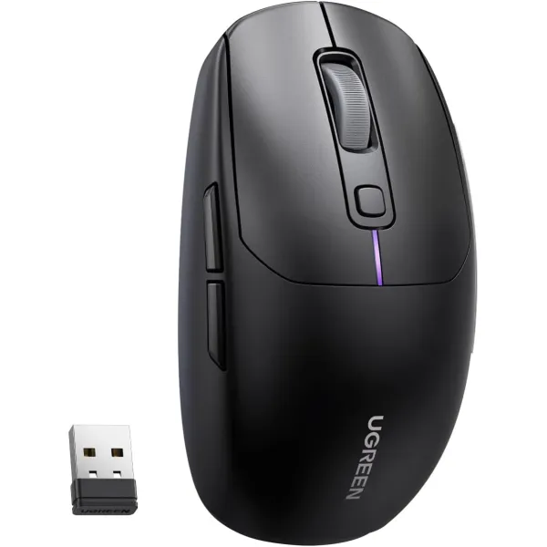 UGREEN Wireless Rechargeable Gaming Mouse | 3‑Mode Connectivity | 5000 DPI | RGB Lighting