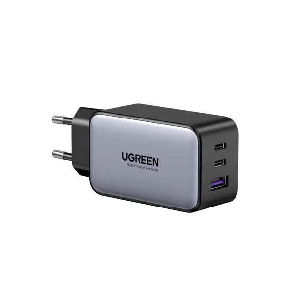 UGREEN Nexode 65W GaN Charger | 3‑Port Wall Charger | Compact & Safe