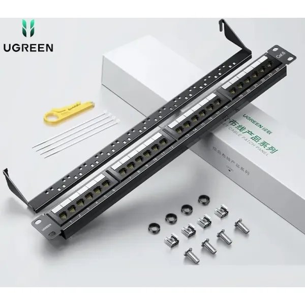 Connector bar, Patch Panel Cat 6 24 ports high-end UGREEN 70423 moduler