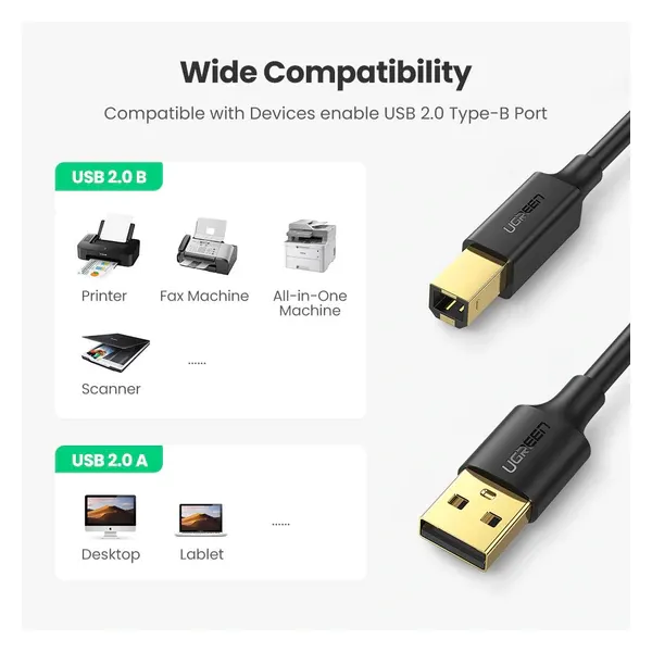 UGREEN USB Printer Cable 5m