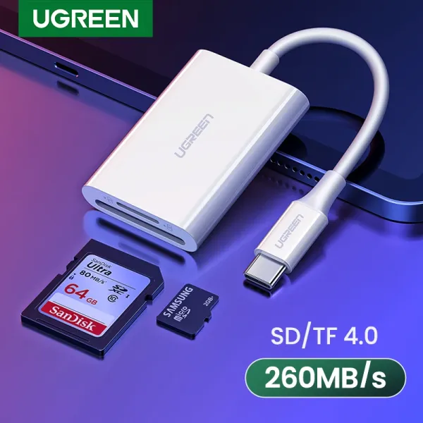 UGREEN USB Type‑C SD/TF Card Reader | Dual Slot | High‑Speed Transfer