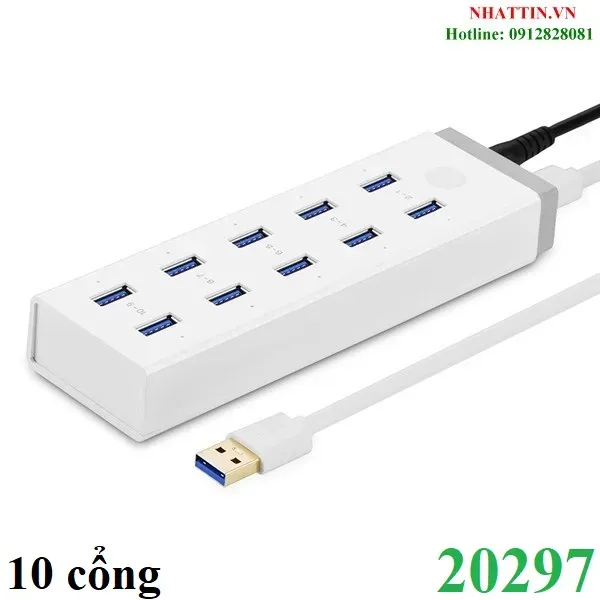 UGREEN USB 3.0 Charging Hub 10 Port (White)