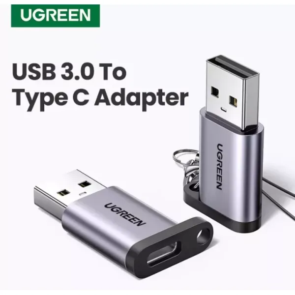 UGREEN USB 3.0 A Male to Type‑C 3.1 Female Adapter | Fast Charging | Data Sync