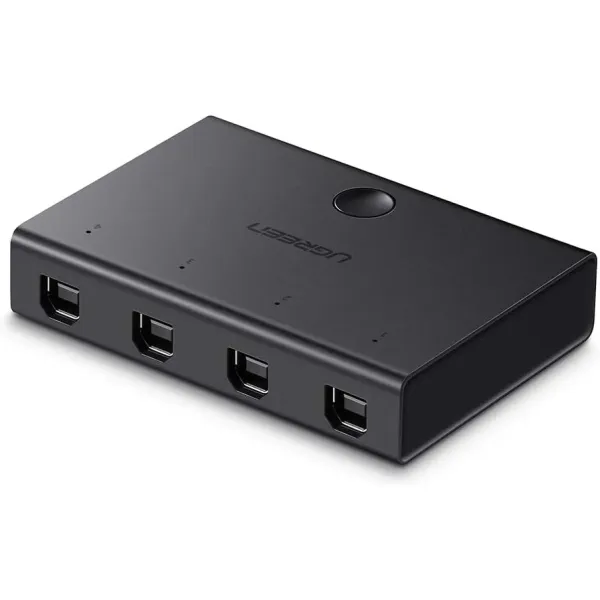 UGREEN 4 Port 1 Output USB KM Switch, Black