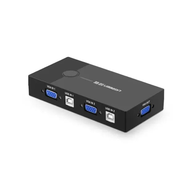 Ugreen KVM Black Switch with 2 Ports USB