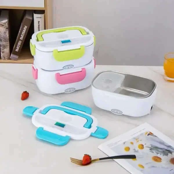 Electric Lunch Box Food Heater for Home and Office with Removable 304 Stainless Steel Storage Container