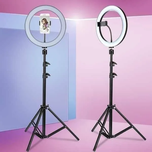 Big Size 26cm Ring Light with 7ft Stand & Mobile Holder | Dimmable | TikTok/Streaming Setup