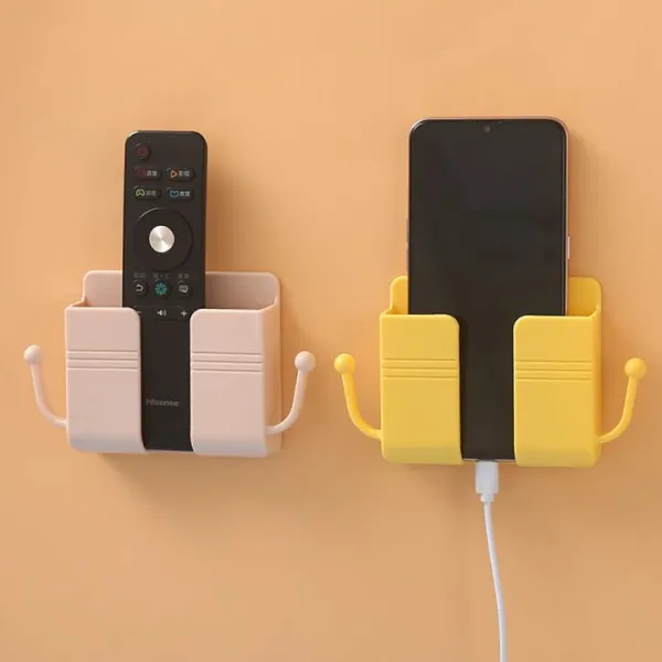Wall Mounted Mobile Phone Charging Organizer | Remote Control Storage | Multifunction Stand