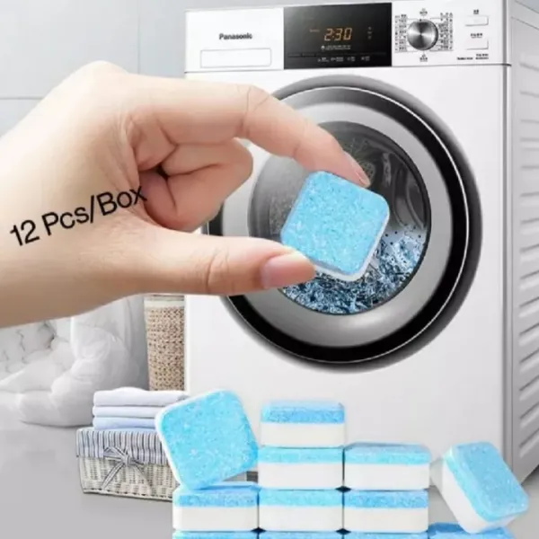 Washing Machine Tablet Cleaner 12 PC Set Stain Dirt Washing Cleaning Drum Clean Detergent Tablet Wash Machine Cleaner