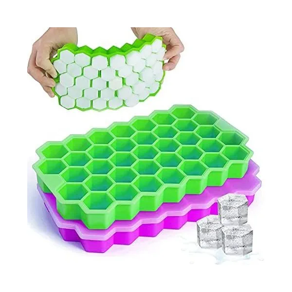 Silicone Mold Ice Tray | Honeycomb Design | With and Without Cover