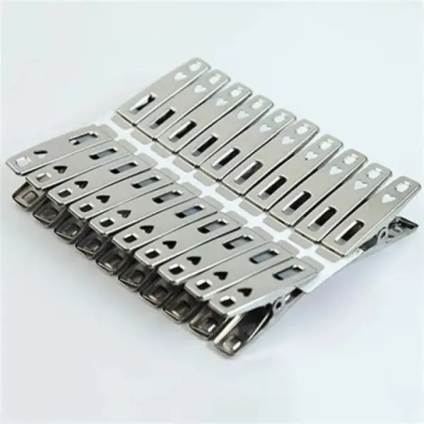 Stainless Steel Cloth Clips 20 Pcs Set | Durable Material Rust Resistant Stainless Steel Clothes Drying Pegs - 20 Pcs