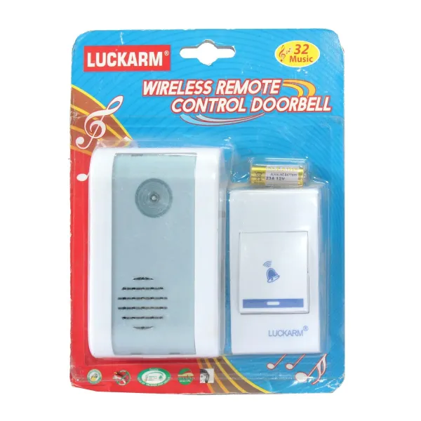 Luckarm Wireless Remote Control Door Bell | White