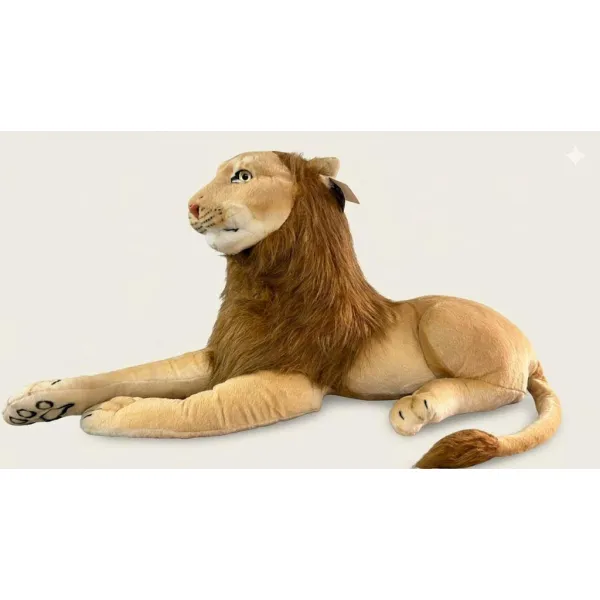 Plush Lion Soft Toy – Realistic Design with Mane and Tufted Tail