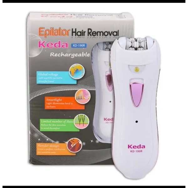 Keda KD‑190R Rechargeable Epilator