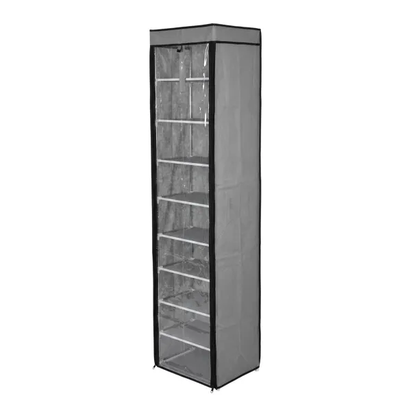 10 Tier Portable Shoe Rack with Dustproof Cover – Space-Saving Multi-Layer Organizer for Shoes, Clothes & Storage