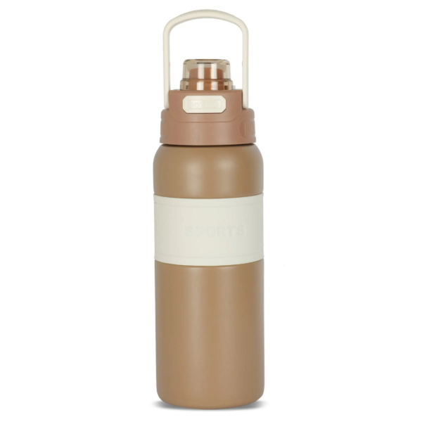 600ml Stainless Steel Sports Water Bottle – Vacuum Insulated Thermos Flask with Handle