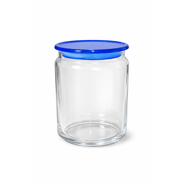 Luminarc N2333 Pot Jar – 1L with Plano Blue Lid ( 1 pcs )